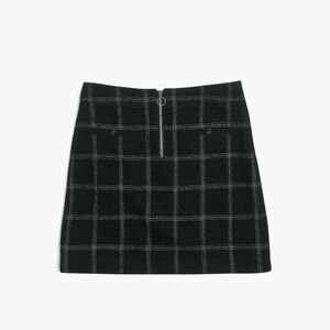 Madewell Black fireside Checkered Mini Skirt